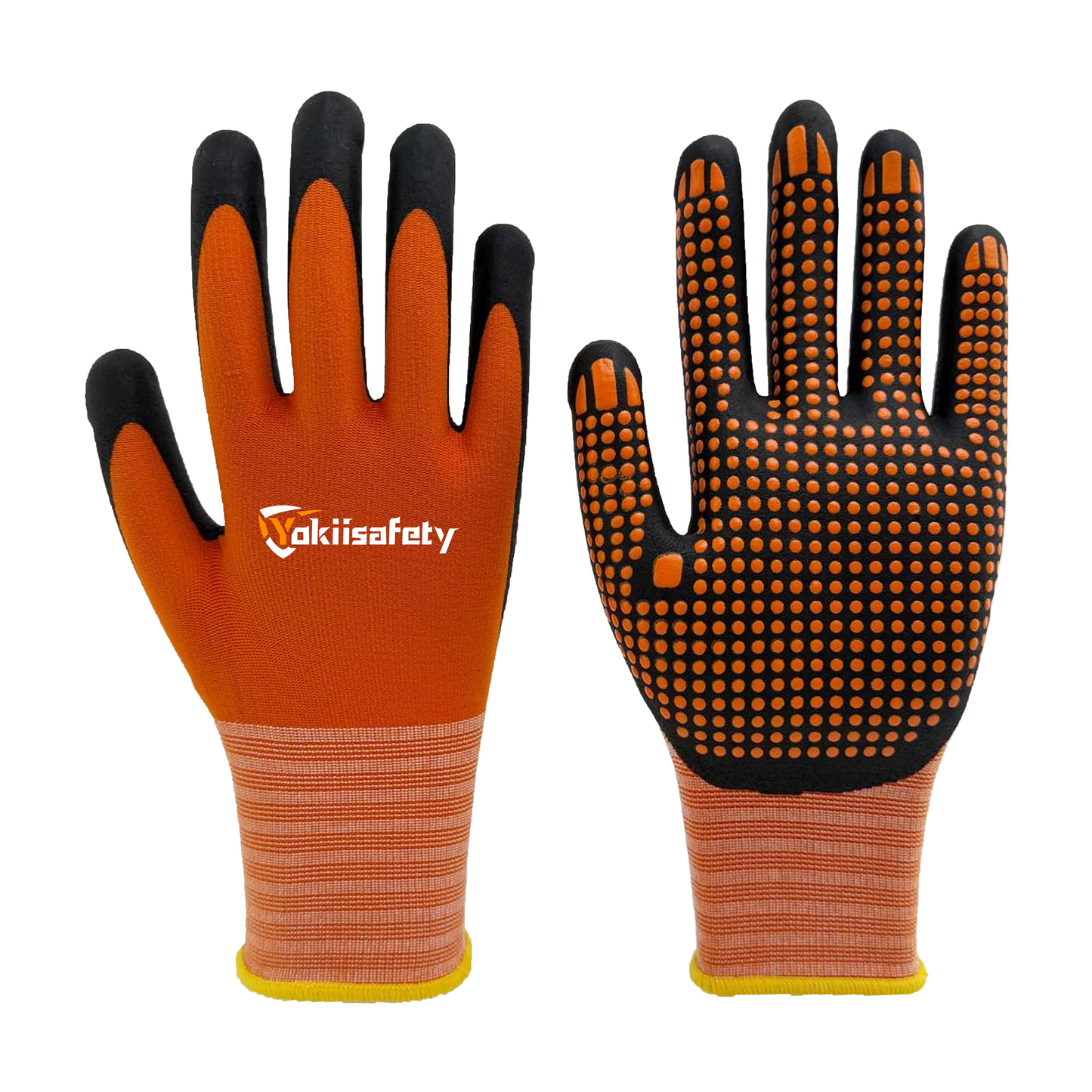 15 Gauge Nitrile Foam Dotted Gloves