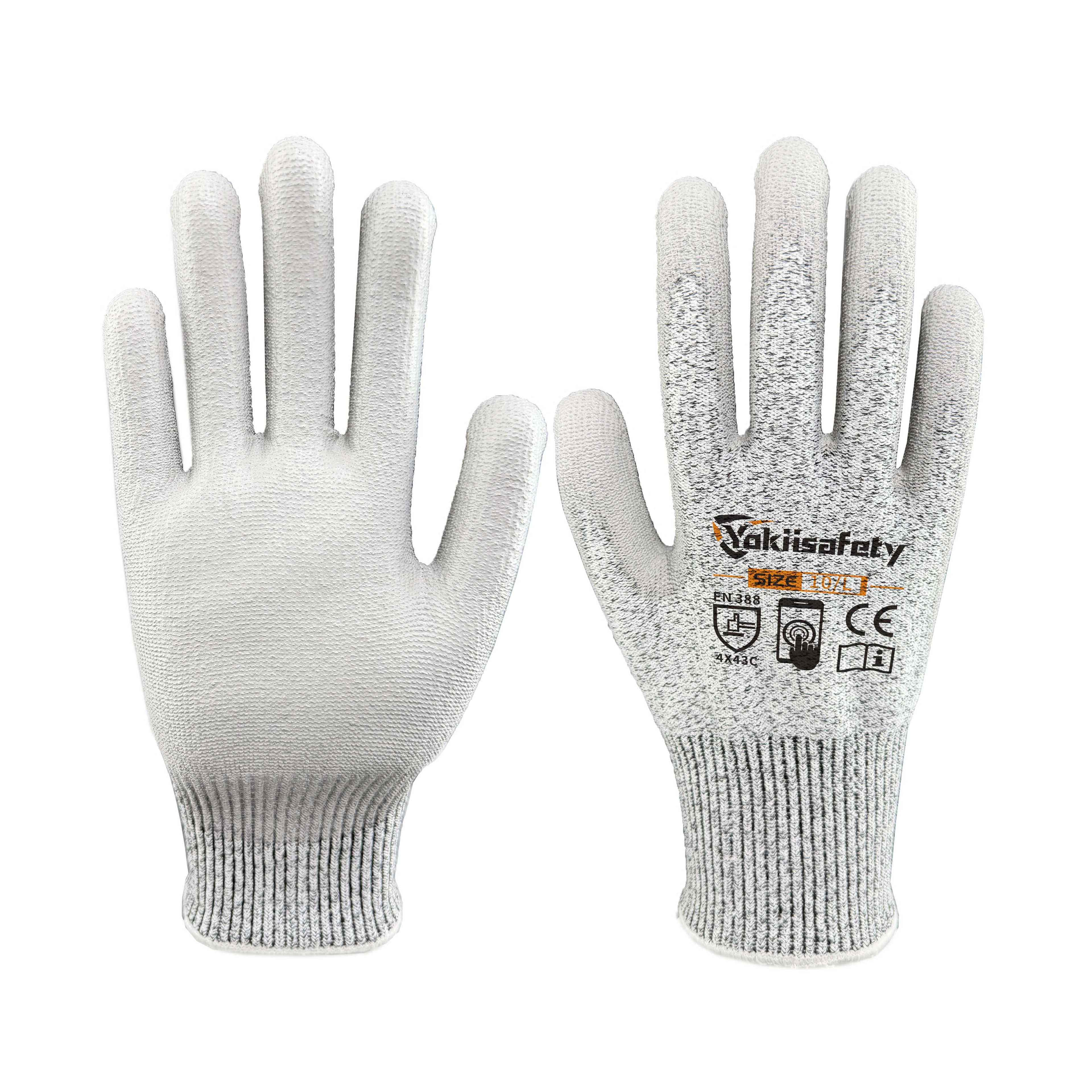 13 Gauge Cut Resistant Gloves With PU Coating
