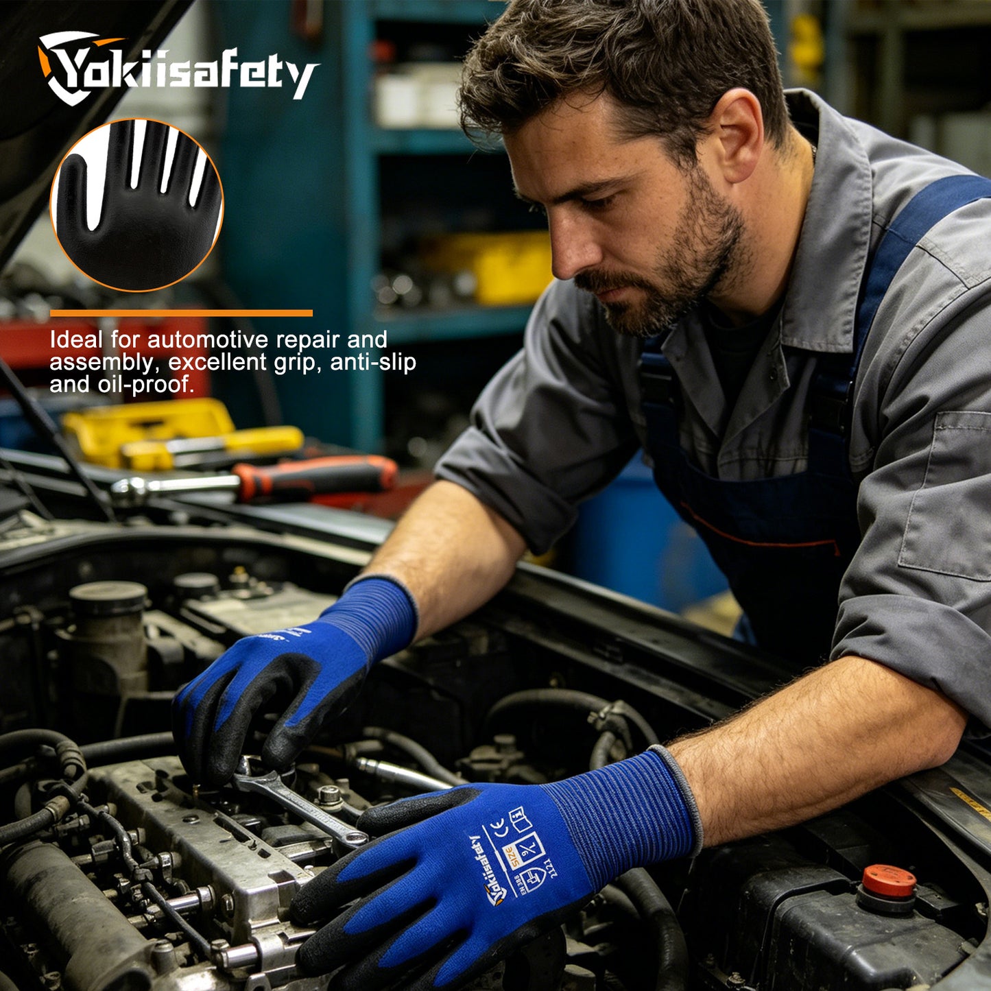 18 Gauge Nylon PU Coated Gloves