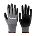 13-gauge polyester gloves with smooth nitrile coating